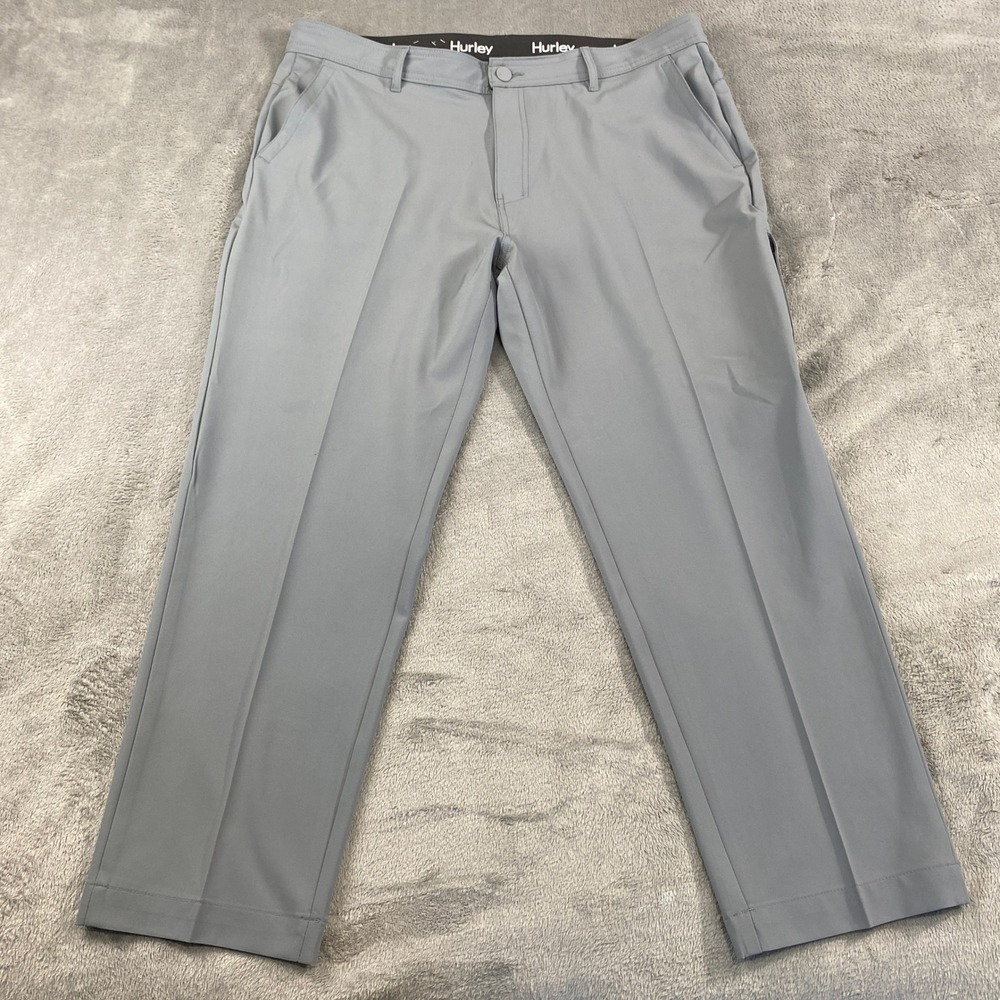 Hurley‎ Chino Pants Mens 38x29 Gray Dri-FIT Stretch Straight Leg Golf Trousers